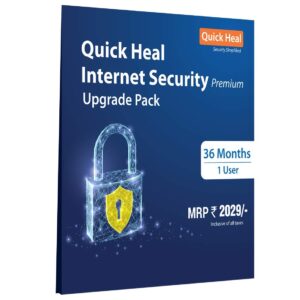 Renewal Upgrade Pack of Quick Heal Internet Security Premium 1 PC 3 Year ( CD/DVD )