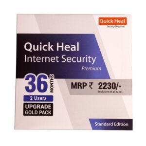 Quick Heal Internet Security Renewal 2 PC 3 Year Upgrade Pack ( CD/DVD ) (Existing Same Quick Heal Subscription Required)