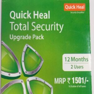 Quick Heal Total Security Renewal 2 PC 1 Year (Existing Quick Heal 2 user Total Security Subscription Required)