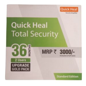 Quick Heal Total Security Renewal 2 PC 3 Year (Existing Quick Heal 2 user Total Security Subscription Required)