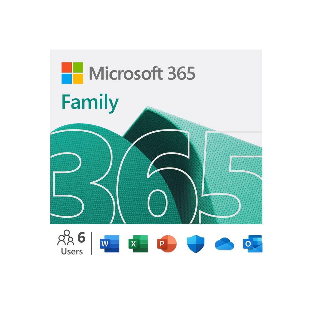 microsoft 365 family office 6 users 1 year au licence email