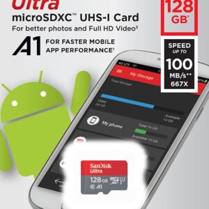 Sandisk 128 GB A1 micro sd class 10