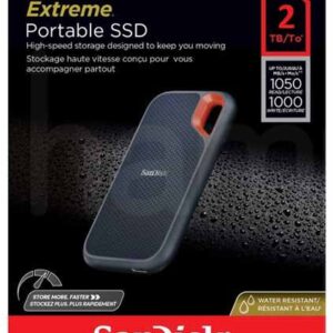 Sandisk Extreme Portable 2TB SSD, 1050MB/s R, 1000MB/s (SDSSDE61-2T00-G25)