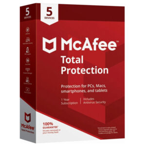 Mcafee Total Protection 5 PC 1 Year Latest Version Single Key  ( Instant Email Delivery of Key ) No CD Only Key