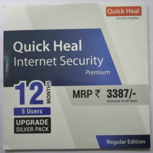 Renew Quick Heal Internet Security Premium 5 PC 1 Year Instant Email Delivery of Key No CD