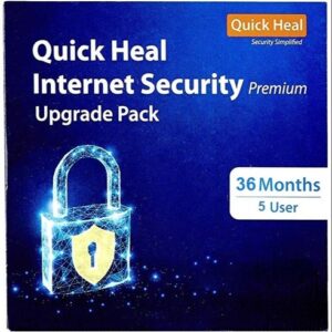 Renew Quick Heal Internet Security Premium 5 PC 3 Year Instant Email Delivery of Key No CD