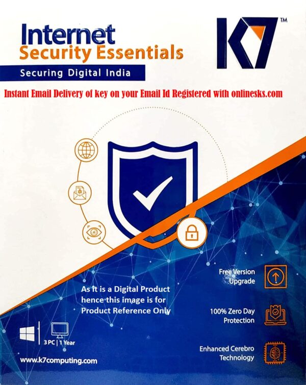 K7 Internet Security 1 PC 1 Year Latest Version ( Instant Email Delivery of Key ) No CD Only Key