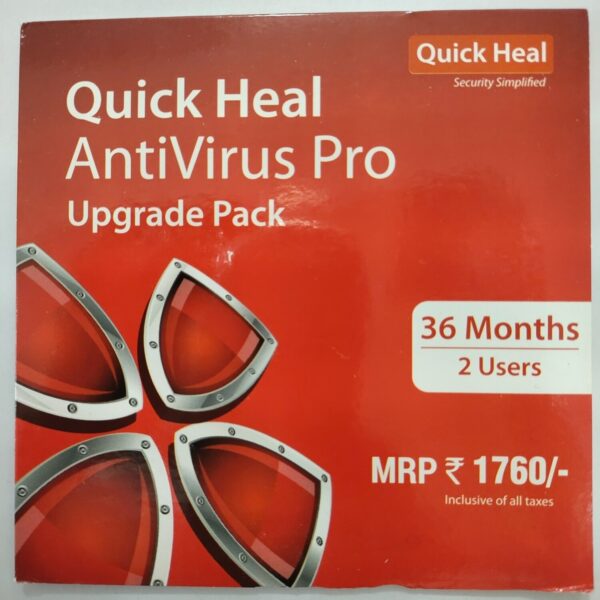 Renewal key Quick Heal Antivirus Pro 2 User 3 Year Instant Email Delivery of key No CD