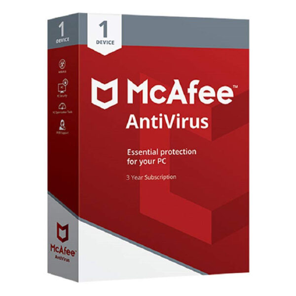 Mcafee Antivirus 1 PC 3 Year (Instant Email Delivery of Key) No CD