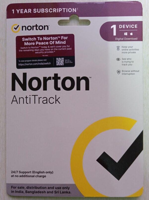 Norton Anti Track 1 Device 1 Year Instant Email Delivery of Key No CD