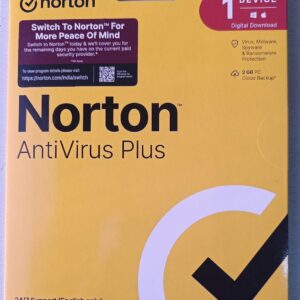 Norton AntiVirus Plus 1 User 3 Year Instant Email Delivery of Key No CD