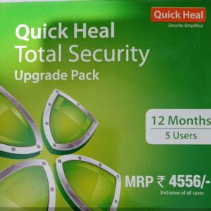 Renewal Key of Quick Heal Total Security 5 PC 1 Year (Instant Email Delivery of Key) No CD