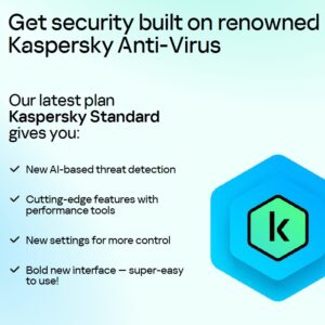 Kaspersky Standard ( Previously Antivirus ) 1 User 3 Year ( Instant Email Delivery of Key) No CD