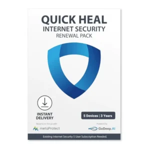 Renew Quick Heal Internet Security Premium – 5 User 3 Year